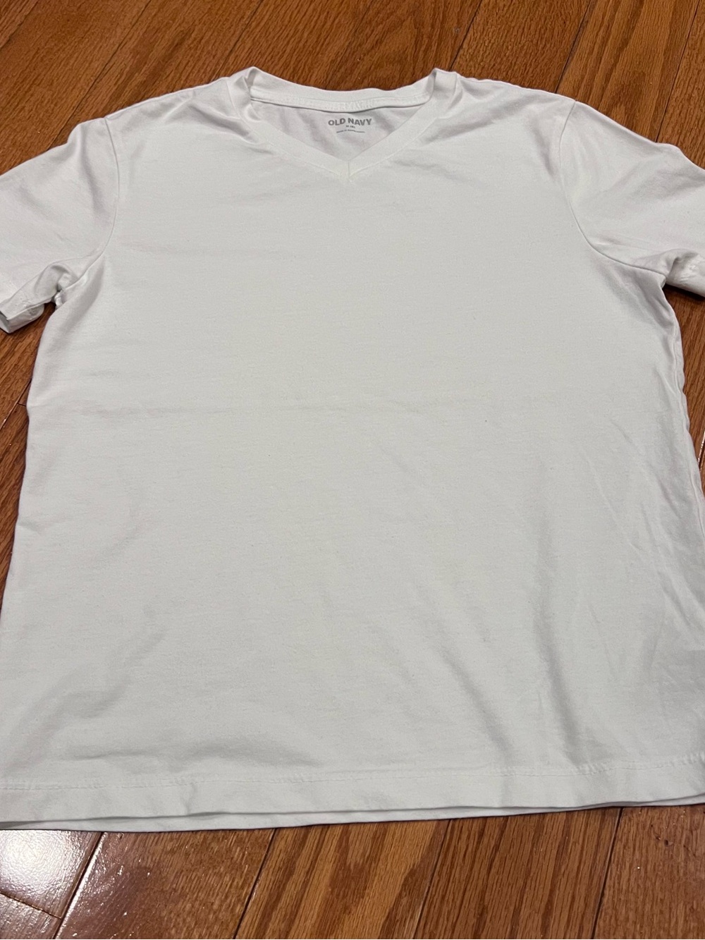 Boys Old Navy White V neck Tee T Shirt Size Medium M 8